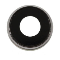 Стекло камеры для iPhone XR, с рамкой, черное