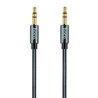 Кабель  AUX 3,5"-3.5" Hoco Noble Grey 1m нитка (UPA03) (Серый \ Grey)