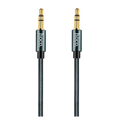 Кабель AUX 3,5"-3.5" Hoco Noble Grey 1m нитка (UPA03) (Сірий \ Grey)