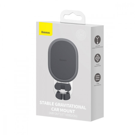 Автодержатель в дефлектор Baseus Stable Gravitational (Air Outlet) Black