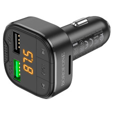 Автомобильный FM-Модулятор Borofone BC43 Flash (QC3.0) Black