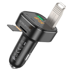 Автомобільний FM-Модулятор Borofone BC43 Flash (QC3.0) Black