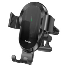 Автотримач з Бездротовий зарядкою Hoco (CA105) Guide three-axis Linkage Wireless Charging Car Holder 15W Black