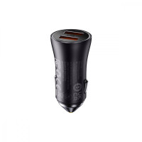 Автомобільне зарядний пристрій Baseus Golden Contactor Max Dual Fast Charger 60W (CGJM000013) Dark Gray
