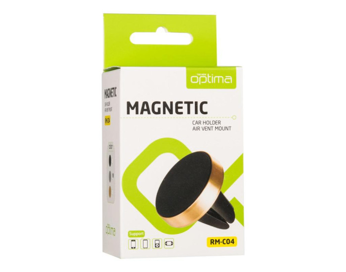 Автодержатель магнитный в дефлектор Optima (RM-C04) Gold