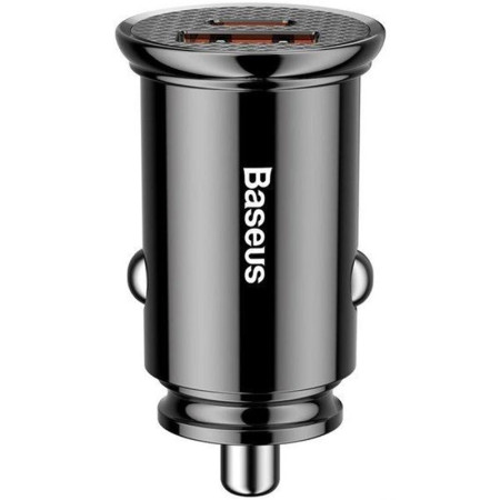 Автомобильное зарядное устройство Baseus 1USB Circular Plastic A+Type-C PPS (5A)(CCALL-YS01)(Черный / Black)