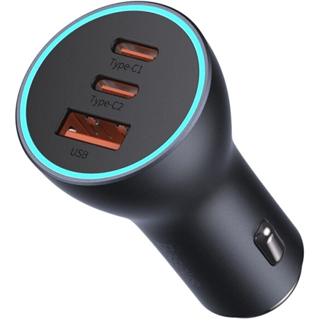 Автомобильное зарядное устройство Baseus Particular Digital Display QC+PPS Dual Quick Charger 65W (CGJP010013) Dark Grey