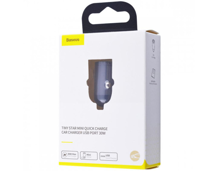 Автомобільне зарядний пристрій Baseus Tiny Star Mini PPS Car Charger Type-C Port 30W (VCHX-B0G) (Сірий / Grey)