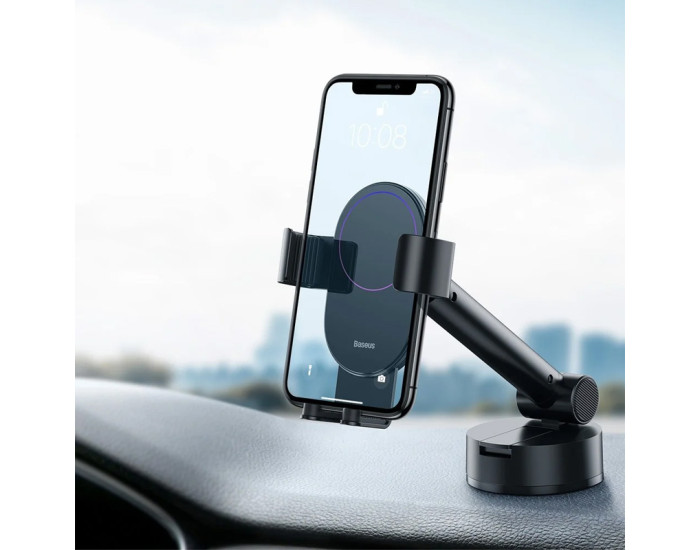 Автодержатель Baseus Simplism Gravity Car Mount Holder (SUYL-JY01) (Черный  Black)