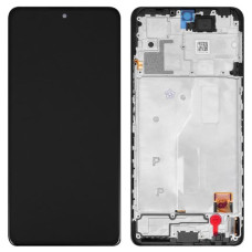 Дисплей з сенсорним екраном (модуль) Xiaomi Redmi 10, чорний, з рамкою оригінал