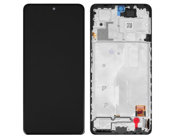 Дисплей с сенсорным экраном (модуль) Xiaomi Redmi 10, черный с рамкой, оригинал