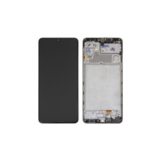 Дисплей з сенсорним екраном (модуль) Samsung M325 Galaxy M32, чорний, з рамкою, оригінал, сервісна упаковка