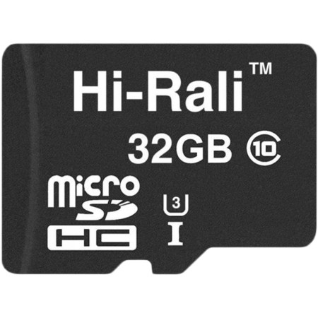 Карта памяти Hi-Rali 32GB Class 10 (UHS-3)