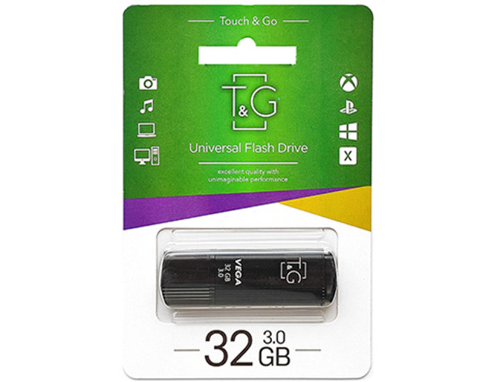 Флешка USB 32Gb T&G Vega 121, черная