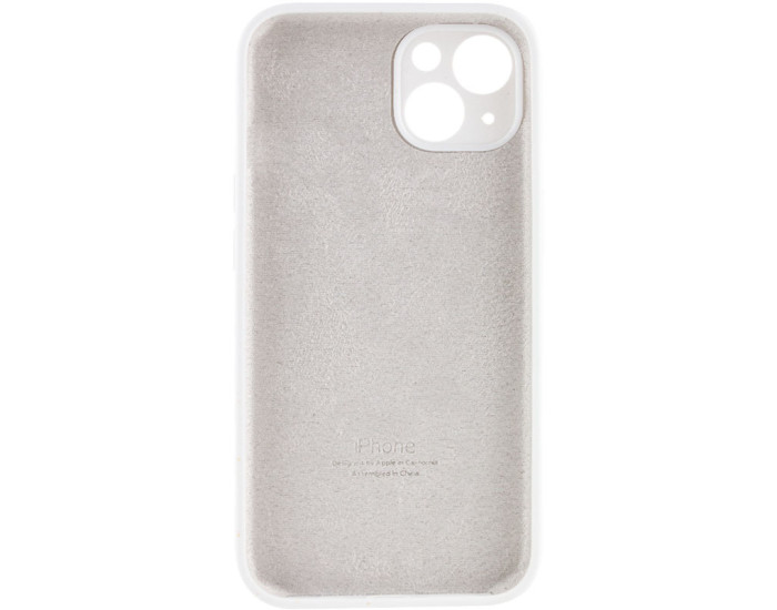 Чехол-силикон оригинал Full Camera Soft Matte iPhone 14 (Белый / White)