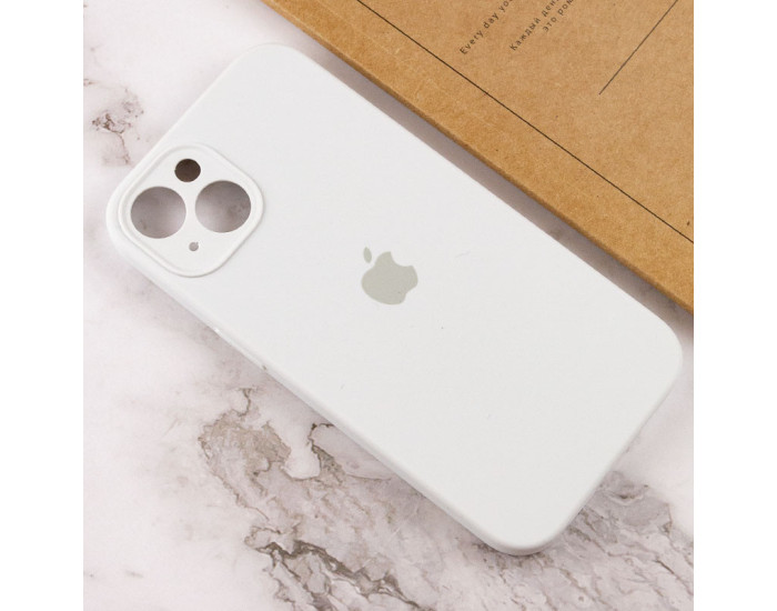 Чехол-силикон оригинал Full Camera Soft Matte iPhone 14 (Белый / White)
