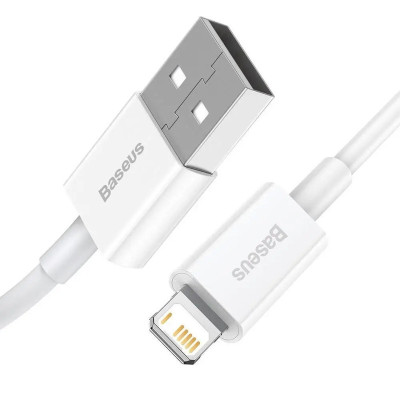 Кабель USB Baseus Superior Series Fast Charging Lightning Cable  2.4A (CALYS-B) Белый 1.5m