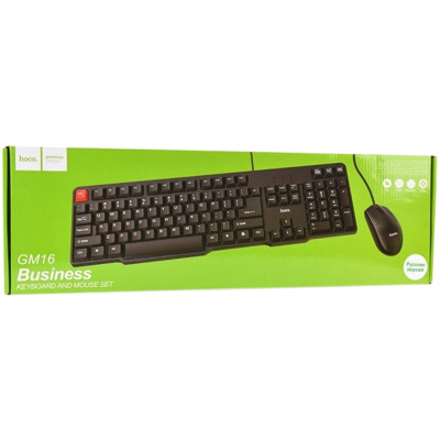 Комплект (клавиатура + мышь) USB Hoco GM16 (черный \ Black)