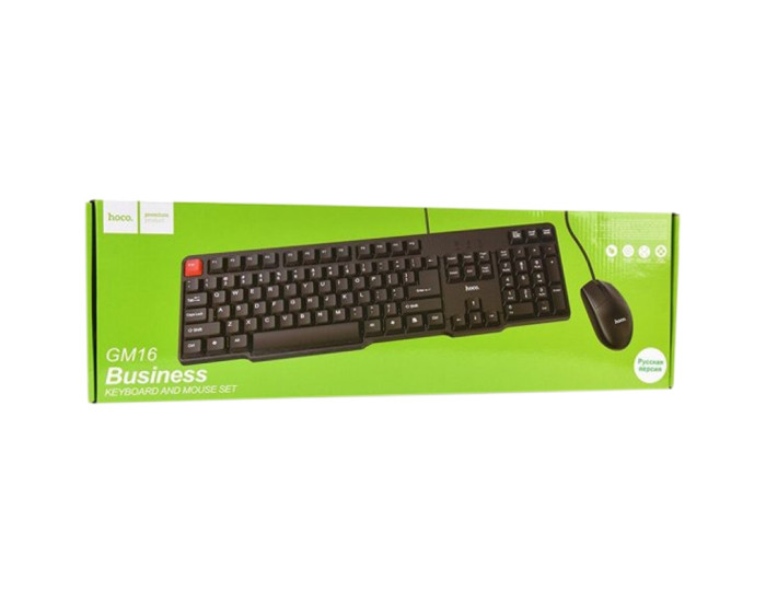 Комплект (клавиатура + мышь) USB Hoco GM16 (черный  Black)