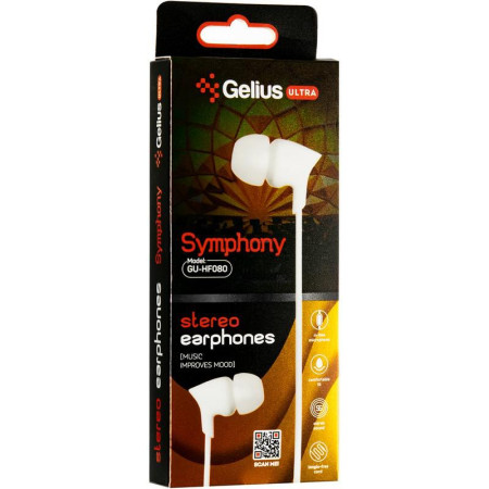 Проводные наушники Gelius Ultra Symphony GU-080 Black with mic + button call answering