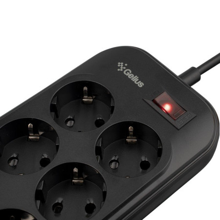 Сетевой фильтр Gelius Pro PowerStrip U-Power (6 220V Ports/ 4 USB ports 3.4A) 2m (GP-PS-002) Black