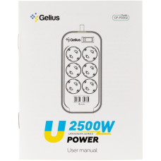 Сетевой фильтр Gelius Pro PowerStrip U-Power (6 220V Ports/ 4 USB ports 3.4A) 2m (GP-PS-002) Black 