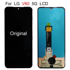 Дисплей з сенсорним екраном (модуль) LG V60 ThinQ 5G, V600AM, K220DS, P-OLED, чорний з рамкою, оригінал