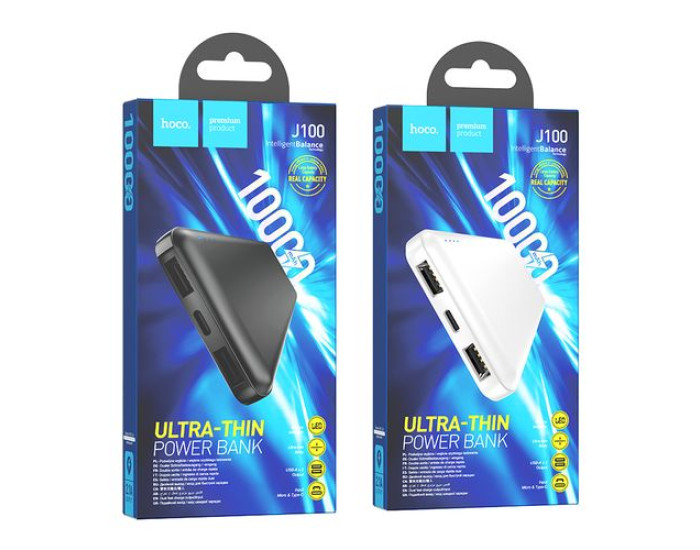 Портативна батарея (Power Bank) Hoco J100 High-Ranking 10000mAh Black