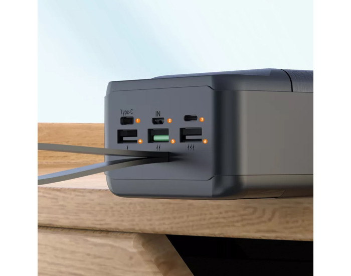 Портативна батарея XO PR158 (PD20W+QC22.5W) 50000mAh Black
