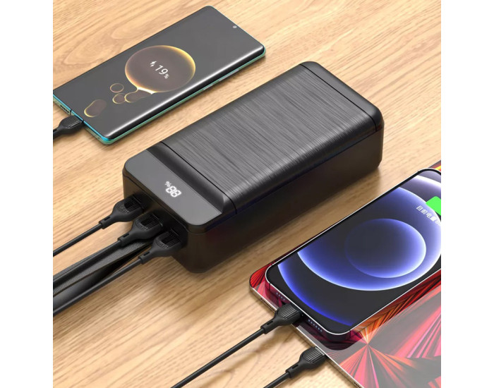 Портативна батарея XO PR158 (PD20W+QC22.5W) 50000mAh Black