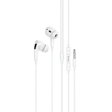 Проводные наушники 3,5 Hoco M101 Crystal Joy Wire-Controlled Earphones с микрофоном (Белый / White)