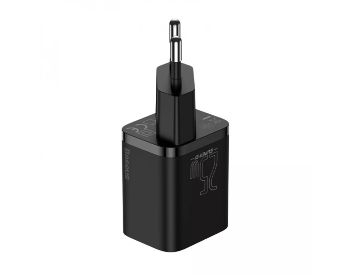 Мережеве зарядний пристрій Baseus 1Type-C Super Si Quick Charger 25W (CCSP020101) Black