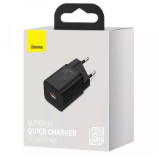 Мережеве зарядний пристрій Baseus 1Type-C Super Si Quick Charger 25W (CCSP020101) Black