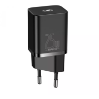 Сетевое зарядное устройство Baseus 1Type-C Super Si Quick Charger 25W (CCSP020101) Black