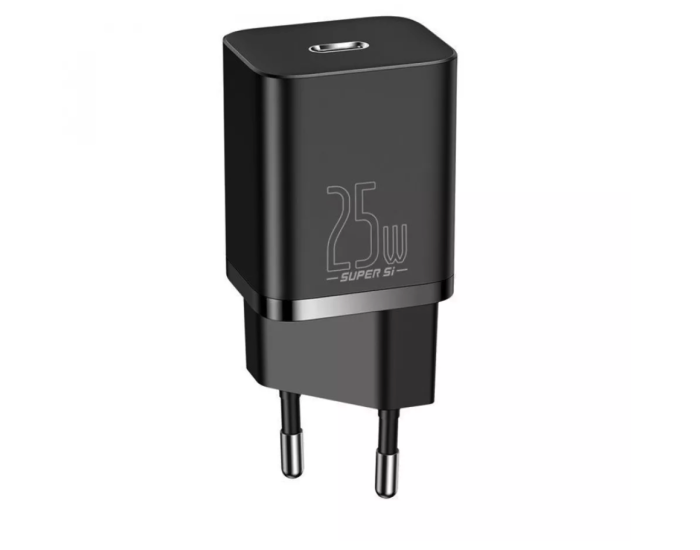 Мережеве зарядний пристрій Baseus 1Type-C Super Si Quick Charger 25W (CCSP020101) Black