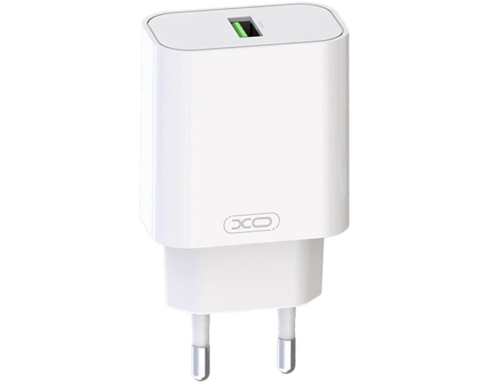 Мережеве зарядний пристрій XO L103 (1USB/QC3.0) 18W White