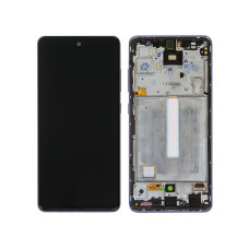Дисплей з сенсорним екраном (модуль) Samsung M225F Galaxy M22, з рамкою, чорний, OLED