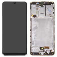 Дисплей з сенсорним екраном (модуль) Samsung A315 A31 2019, чорний з рамкою, сервісна упаковка, оригінал
