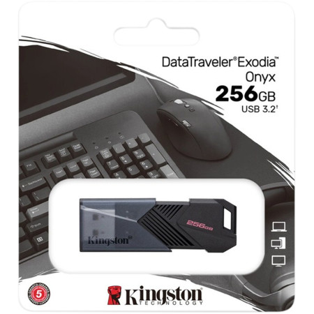 Флешка USB 3.2 Flash 256Gb Kingston DT Exodia Onyx (Черный \ Black)