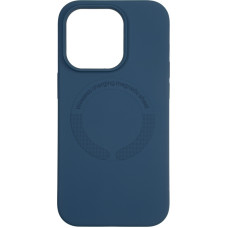 Чехол-силикон оригинал Full Soft Matte Case with MagSafe iPhone 14 Pro Темно-синий