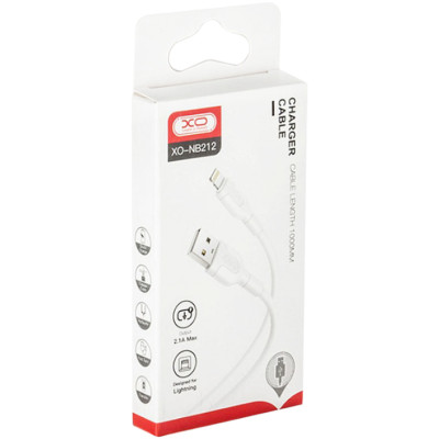 Кабель USB XO NB212 Lightning 2.1A (1m) (Белый/White)
