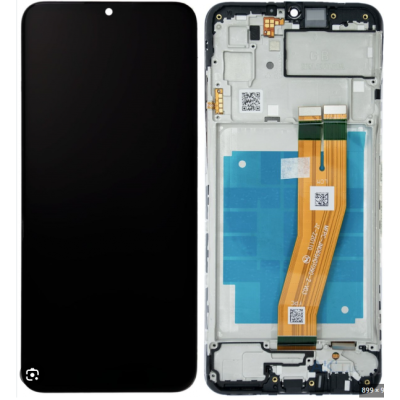 Дисплей з сенсорним екраном (модуль) Samsung A035G A03, чорний з рамкою, оригінал, 163mm x 72mm