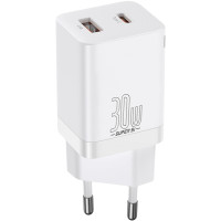 Сетевое зарядное устройство Baseus Super Si Pro Quick Charger 30W (USB-A + Type-C) (CCSUPP-E02) White