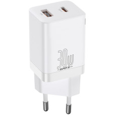 Сетевое зарядное устройство Baseus Super Si Pro Quick Charger 30W (USB-A + Type-C) (CCSUPP-E02) White
