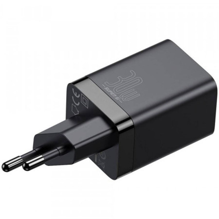 Сетевое зарядное устройство Baseus Super Si Pro Quick Charger 30W (USB-A + Type-C) (CCSUPP-E01) Black