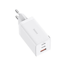 Мережеве зарядний пристрій Baseus GaN5 Pro Fast Charger (2C+U 65W) + Кабель Type-C toType-C (100W)(CCGP120202) 1m White