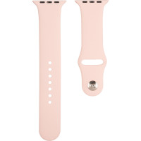Силиконовый ремешок для Apple Watch Series 42 / 44 / 45 / 49 mm (Pink Sand)
