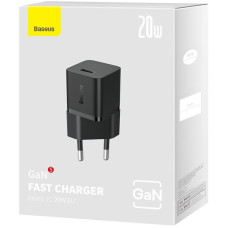 Мережеве зарядний пристрій Baseus GaN5 20W 1Type-C (CCGN050101) (Чорний  Black)