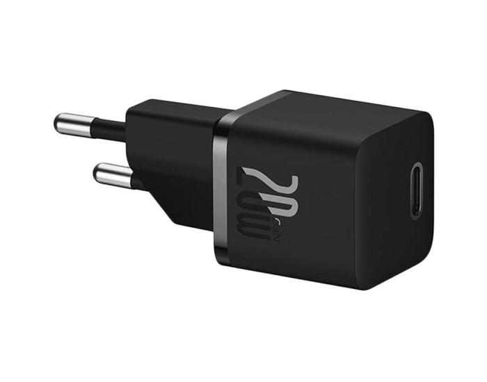 Мережеве зарядний пристрій Baseus GaN5 20W 1Type-C (CCGN050101) (Чорний  Black)