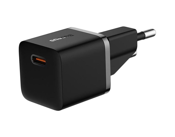 Мережеве зарядний пристрій Baseus GaN5 20W 1Type-C (CCGN050101) (Чорний  Black)